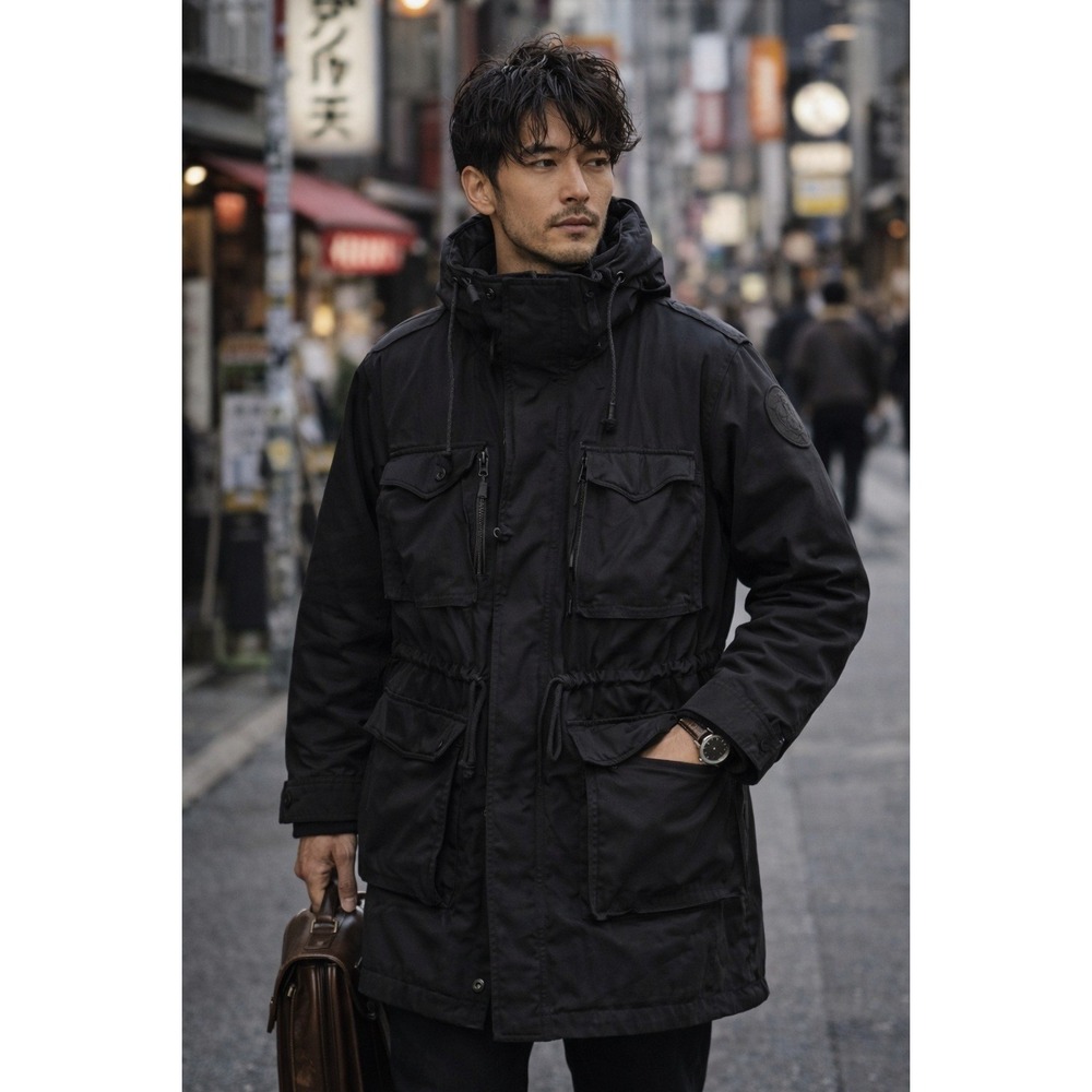 HUM Dreammaker Temptation Utility Parka Black Japanese Streetwear Techwear Sz XL